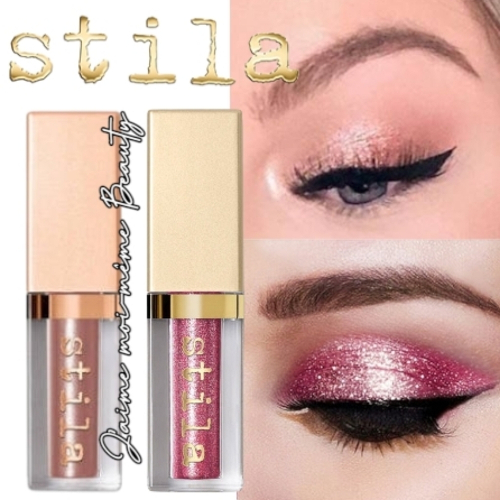 Stila Glitter Glow Eyeshadow Tulip Twinkle Jezebel Bright & Baby Sparkle Pink